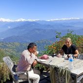 Coffee with mountain view from Nagarkot