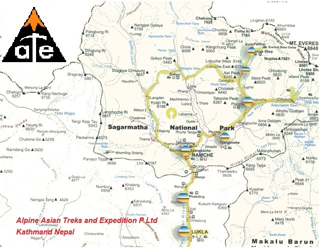 Everest Base Camp Trekking Map