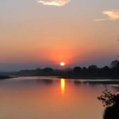 View of Sunset in Chitwan